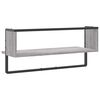vidaXL Wall Shelf with Bar Grey Sonoma 65x25x30 cm