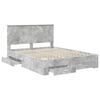 vidaXL Bed Frame Concrete Grey 150 x 200 cm Engineered Wood