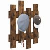 vidaXL Wall-Mounted Coat Rack Wall-mounted Smoked Oak 60 x 3 x 82 cm
