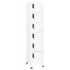 vidaXL Locker Cabinet White 38x40x180 cm Steel