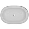 vidaXL Bathroom Basin with Mixer Tap Ceramic Oval White