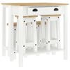 vidaXL 5 Piece Bar Set White Solid Wood Pine