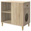 vidaXL Cat House Sonoma 72 x 42.5 x 70 cm Engineered Wood