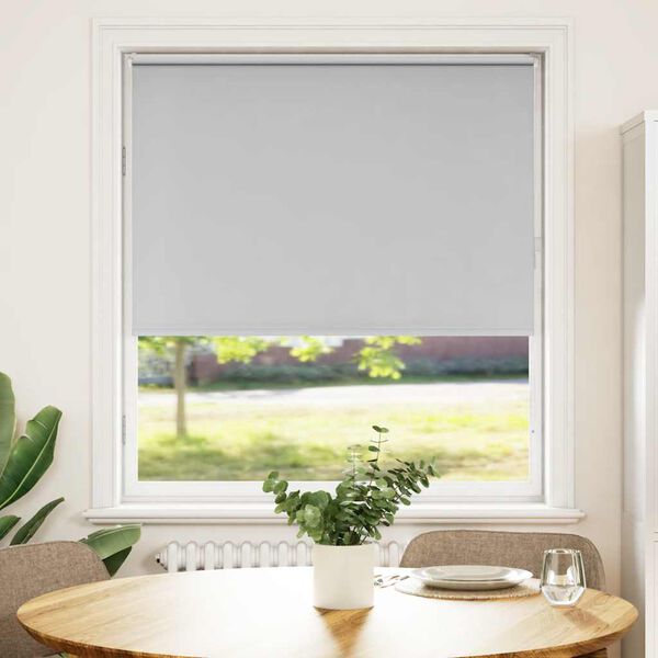 vidaXL Roller Blind Blackout Light Grey 115x130 cm Fabric Width 110.7 cm Polyester