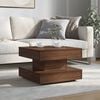 vidaXL Coffee Table 360-Degree Rotatable Brown Oak 50x50x34.5 cm