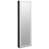 vidaXL Mirror Jewellery Cabinet with LED Lights Wall Mounted Black