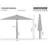 Madison Garden Parasol Denia 200x200 cm Ecru
