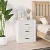 vidaXL Bedside Cabinet White 50x36x60 cm Engineered Wood