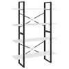 vidaXL 4-Tier Book Cabinet White 100x30x140 cm Engineered Wood