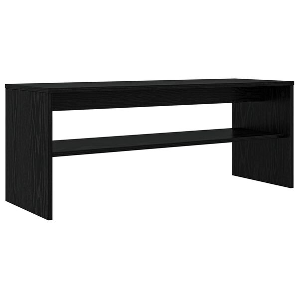 vidaXL TV Cabinet Black Oak 100 x 35 x 40 cm Engineered Wood