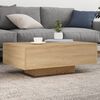 vidaXL Coffee Table with LED Lights Sonoma Oak 85x55x31 cm