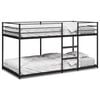 vidaXL Bunk Bed without Mattress Black 75x190 cm Steel