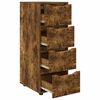 vidaXL Storage Cabinet Smoked Oak 40 x 48 x 105 cm Engineered Wood