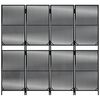 vidaXL Room Divider 4 Panels Black Poly Rattan