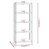 vidaXL 5-Layer Storage Shelf Blue Steel&Engineered Wood
