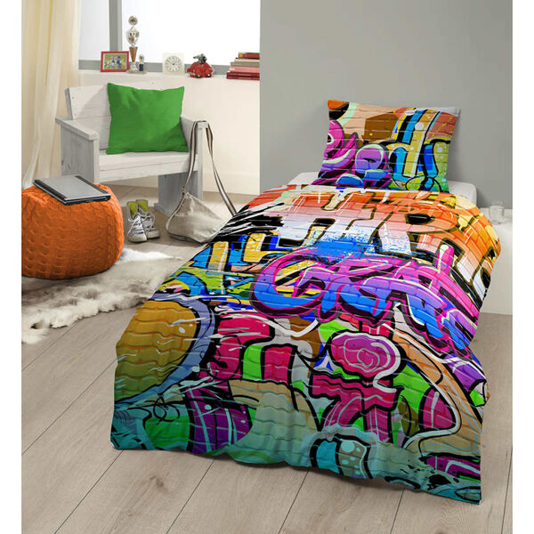 Good Morning Duvet Cover 5481-P GRAFFITI 135x200 cm Multicolour