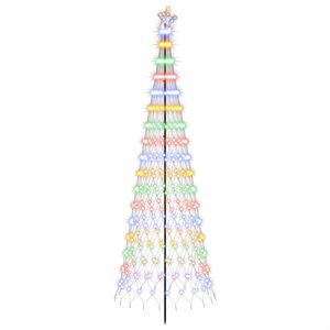 vidaXL LED Christmas Tree EKENAS 300 cm 350 LEDs Multicolour Steel