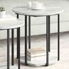 vidaXL Side Table Set with Shelf 2 pcs Grey