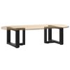 vidaXL Coffee Table Legs T-Shaped&nbsp;2 pcs Black 40x25x(30-31) cm Steel