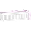 vidaXL Garden Planter 110x30x27.5 cm Solid Wood Acacia and Steel