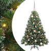 vidaXL Artificial Christmas Tree with 150 LEDs Green 120 cm PE and PVC