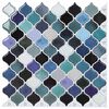 vidaXL Lanturn Tile 50 pcs Blue Green 27 x 27 cm Polyurethane and PET