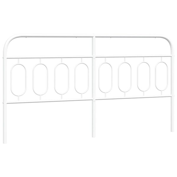 vidaXL Metal Replace Headboard White 160 cm