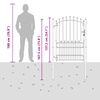 vidaXL Fence Gate with Spikes Grey 170 x 100 cm Powder-coated steel
