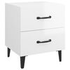 vidaXL Bedside Cabinets 2 pcs High Gloss White 40x35x47.5 cm