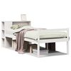vidaXL Bookcase Bed without Mattress White 75x190 cm Small Single Solid Wood Pine