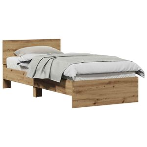 vidaXL Bed Frame Artisan Oak 75 x 190 cm Engineered Wood