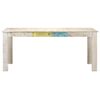 vidaXL Dining Table White 180x90x76 cm Solid Mango Wood