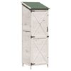 vidaXL Garden Shed White 59.5 x 56 x 176.5 cm Solid Fir Wood