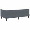 vidaXL Corner Bed Frame Dark Grey 100 cm x 200 cm Velvet