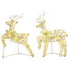 vidaXL LED Reindeers with 40 LEDs 2 pcs Warm White PET