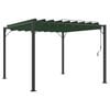 vidaXL Gazebo with Louvered Roof Green 3 x 3 x 2.14 m
