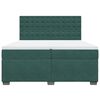 vidaXL Box Spring Bed with Mattress Dark Green 200x200 cm Velvet