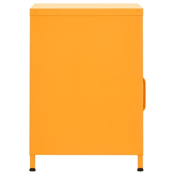 vidaXL Nightstand Mustard Yellow 35x35x51 cm Steel