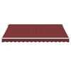 vidaXL Manual Retractable Awning with LED Burgundy 400x300 cm