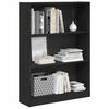 vidaXL Bookshelf Black Oak 80 x 24 x 109 cm Engineered Wood