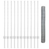 vidaXL Fence with Posts Silver 1 x 25 m Steel