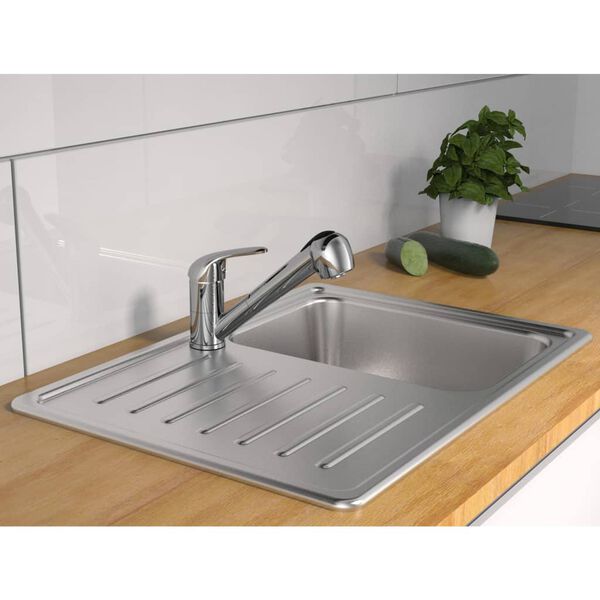 SCH&Uuml;TTE Sink Mixer with Pull-out Spray FALCON Chrome