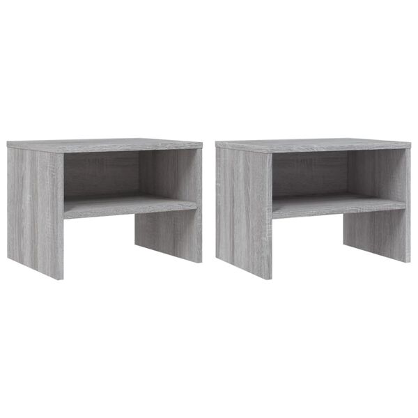 vidaXL Bedside Cabinets 2 pcs Grey Sonoma 40x30x30 cm Engineered Wood