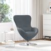 vidaXL Egg Chair Dark Grey 63 x 73 x 90 cm Velvet