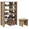 vidaXL Shoe Cabinet with Shelf 2 pcs Artisan Oak Engineered Wood