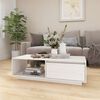 vidaXL Coffee Table White 110x50x33.5 cm Solid Pinewood