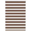vidaXL Zebra Blind Brown 100x100 cm Fabric Width 95.9 cm Polyester