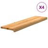 vidaXL Stair Treads 4 pcs Light Brown 100x30x2 cm Solid Wood Oak