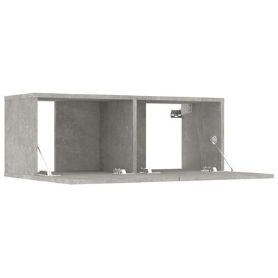 vidaXL TV Cabinets 2 pcs Concrete Grey 80x30x30 cm Engineered Wood