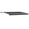 vidaXL Manual Awning Frame with LEDs White and Anthracite 4 x 2 m